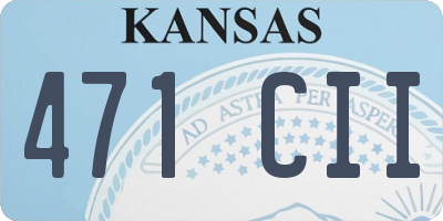 KS license plate 471CII