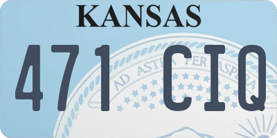 KS license plate 471CIQ
