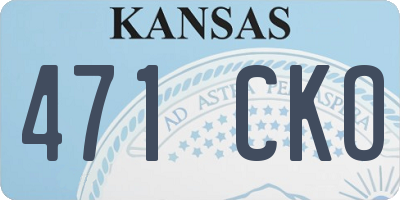 KS license plate 471CKO