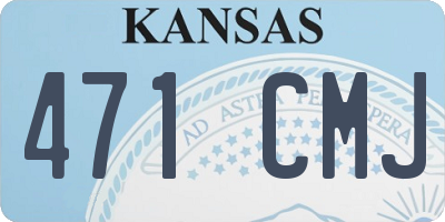 KS license plate 471CMJ