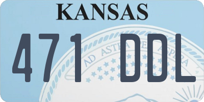 KS license plate 471DDL