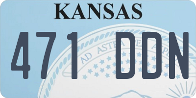 KS license plate 471DDN