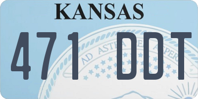 KS license plate 471DDT