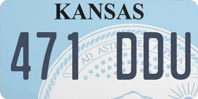 KS license plate 471DDU