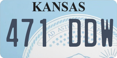 KS license plate 471DDW