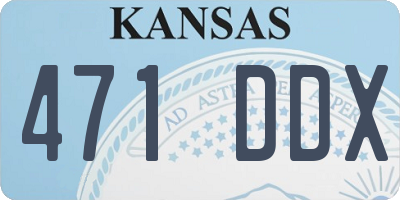 KS license plate 471DDX