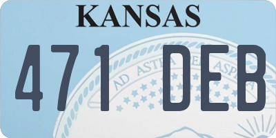 KS license plate 471DEB