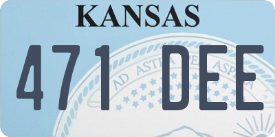 KS license plate 471DEE