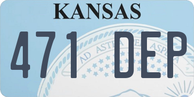 KS license plate 471DEP