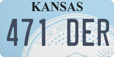 KS license plate 471DER