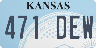 KS license plate 471DEW