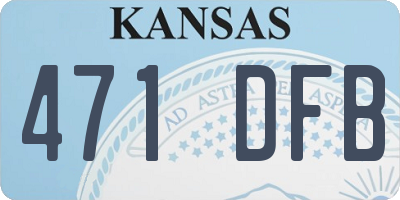 KS license plate 471DFB