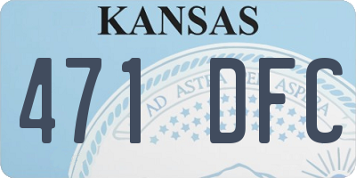 KS license plate 471DFC