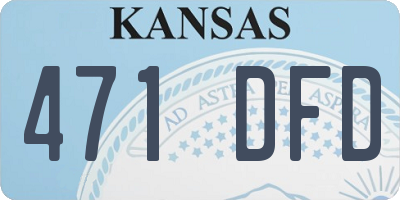 KS license plate 471DFD