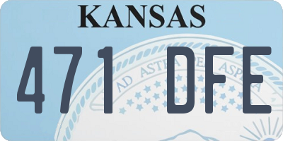 KS license plate 471DFE