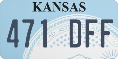 KS license plate 471DFF
