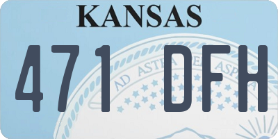 KS license plate 471DFH