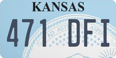 KS license plate 471DFI