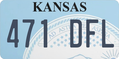 KS license plate 471DFL
