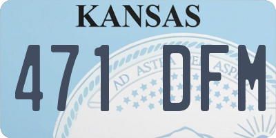 KS license plate 471DFM