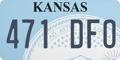 KS license plate 471DFO