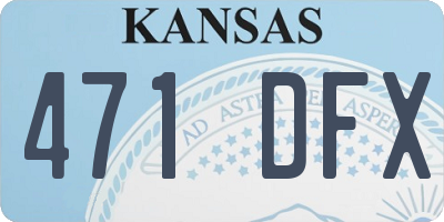 KS license plate 471DFX