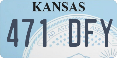 KS license plate 471DFY