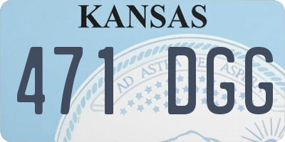 KS license plate 471DGG