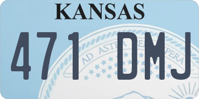 KS license plate 471DMJ