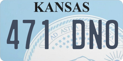 KS license plate 471DNO