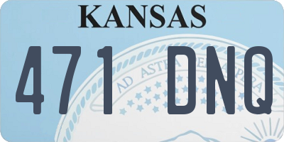 KS license plate 471DNQ