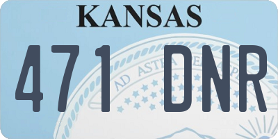 KS license plate 471DNR