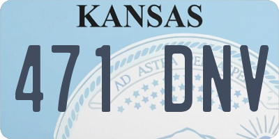 KS license plate 471DNV