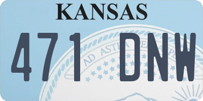 KS license plate 471DNW