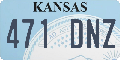 KS license plate 471DNZ