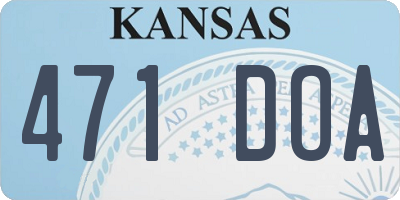 KS license plate 471DOA