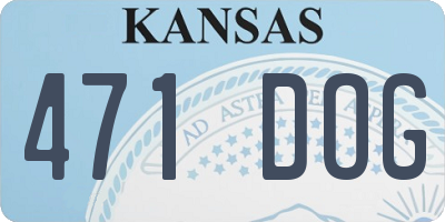 KS license plate 471DOG