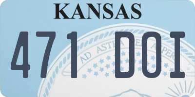 KS license plate 471DOI