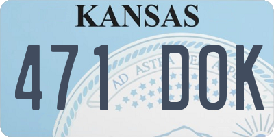 KS license plate 471DOK