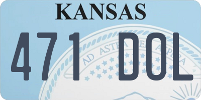 KS license plate 471DOL