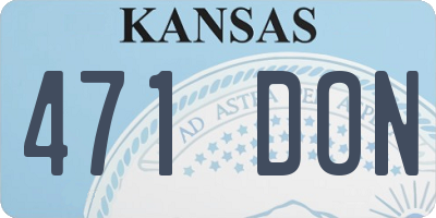 KS license plate 471DON