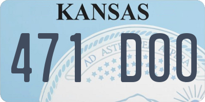 KS license plate 471DOO