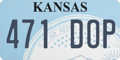KS license plate 471DOP
