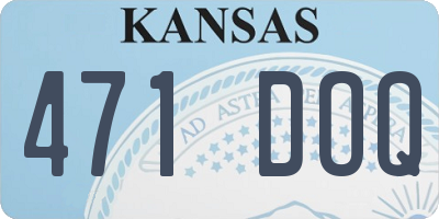 KS license plate 471DOQ