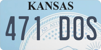 KS license plate 471DOS