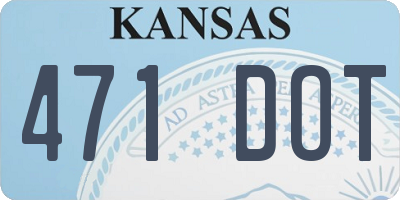 KS license plate 471DOT