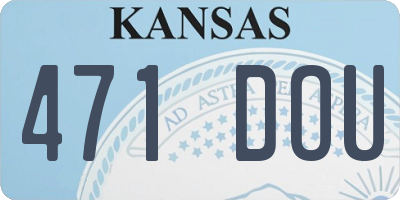 KS license plate 471DOU