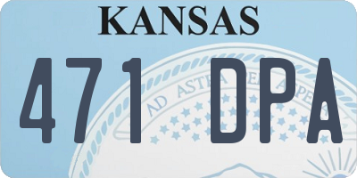 KS license plate 471DPA