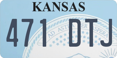 KS license plate 471DTJ