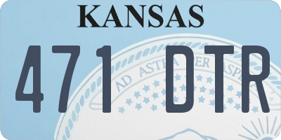 KS license plate 471DTR